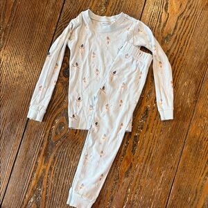 Petit Lem Light Blue Pajama Set with Ballerina print %100 cotton